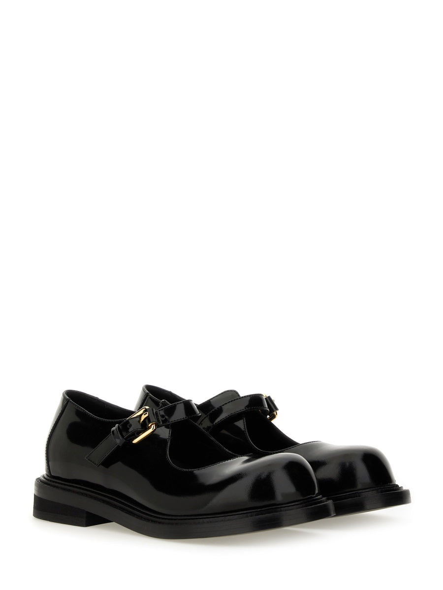 Mary Jane Olivia Black Leather Shoe