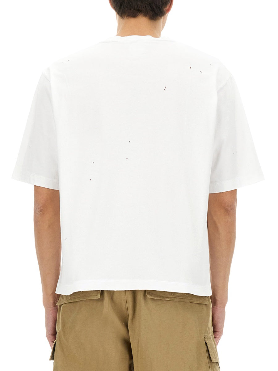 Printed T-Shirt White Cotton T-shirts