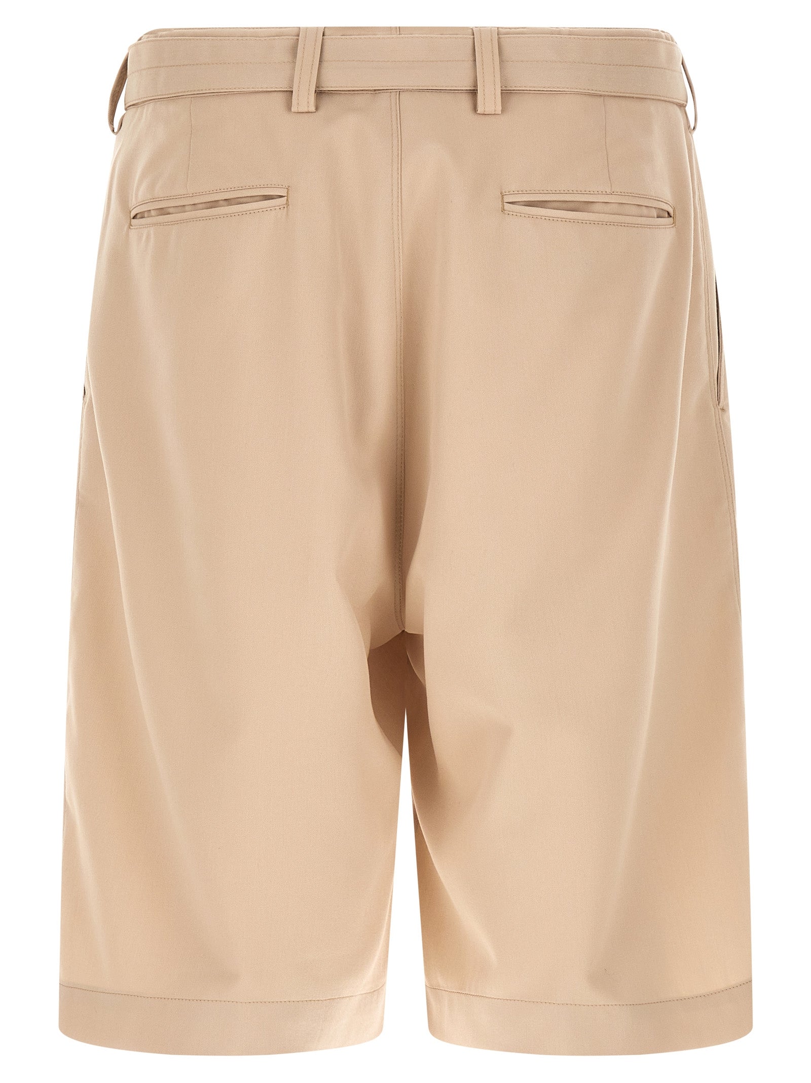Viper bermuda shorts Beige Polyester Viscose Elastane Bermuda