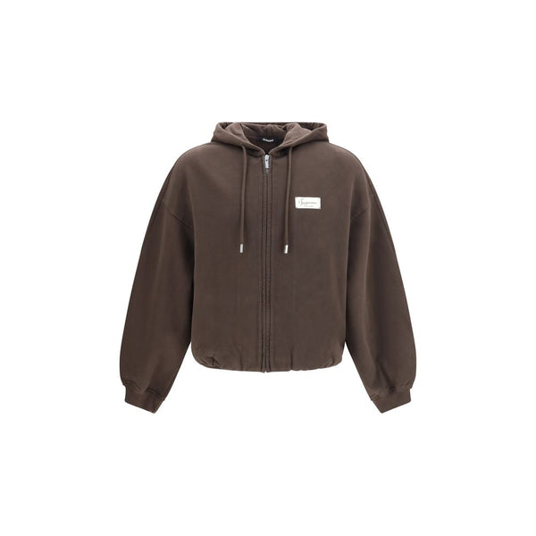 Brown Cotton Sweatshirt Clothing