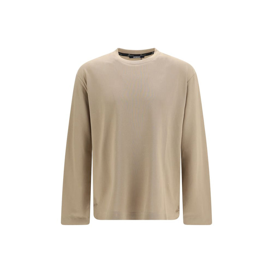 Beige Paper Long Sleeve T-Shirt