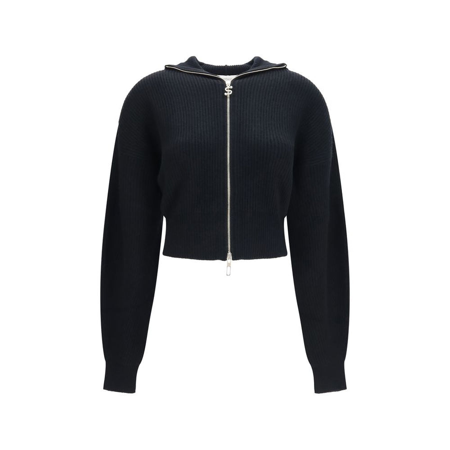 Black Wool Oves Aries Cardigan Clothing