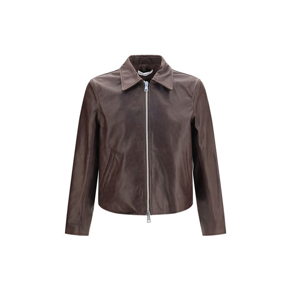 Brown Calf Leather Bos Taurus Jacket Clothing