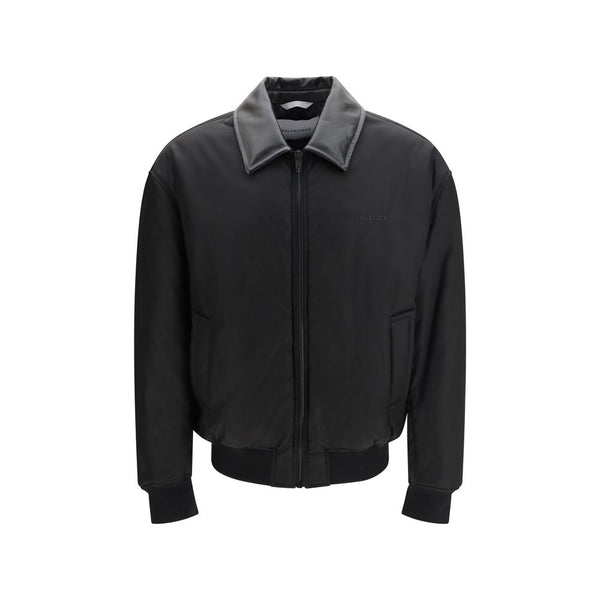 Black Nylon Bomber Clothing
