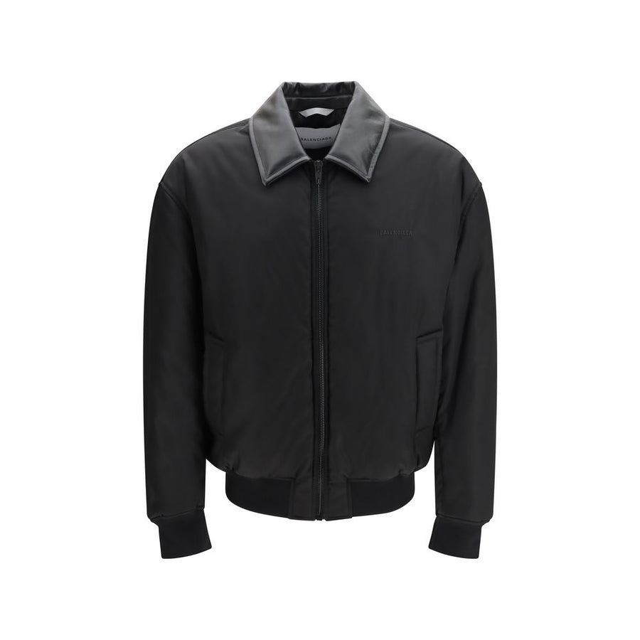 Black Nylon Bomber Clothing