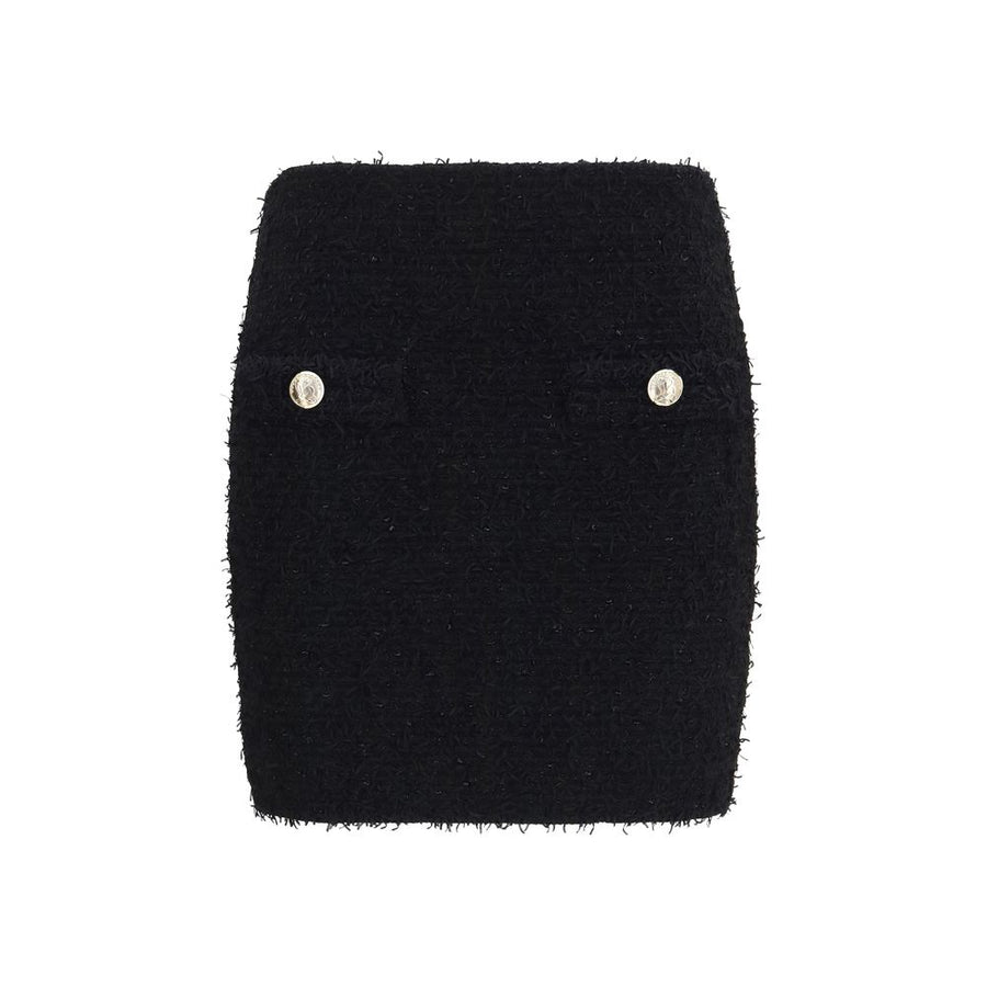 Black Viscose Mini Skirt