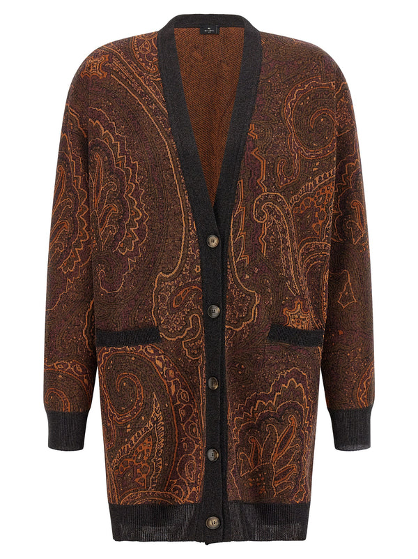 Brown Viscose Cardigan Clothing