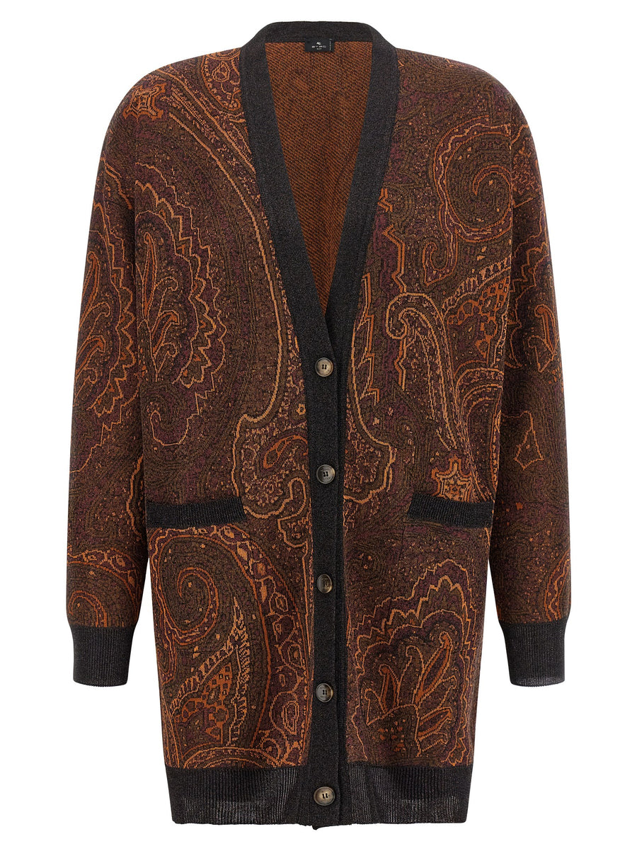 Brown Viscose Cardigan Clothing