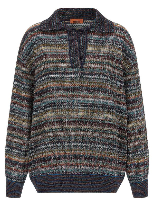 Multicolor Viscose Polo Shirt