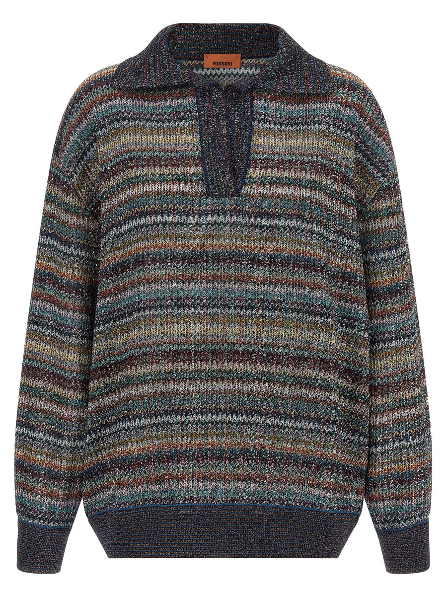 Multicolor Viscose Polo Shirt