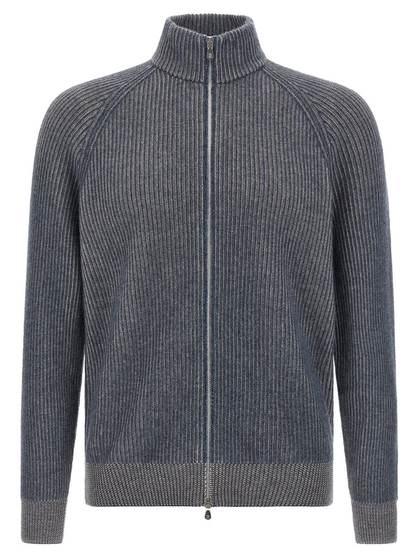 Blue Cashmere Cardigan Clothing