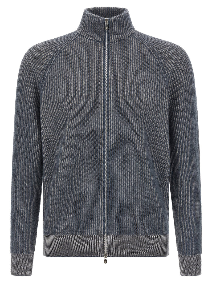 Blue Cashmere Cardigan Clothing