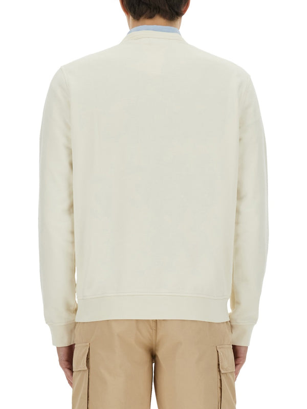 Logo Sweatshirt Ivory Cotton Sweatshirts