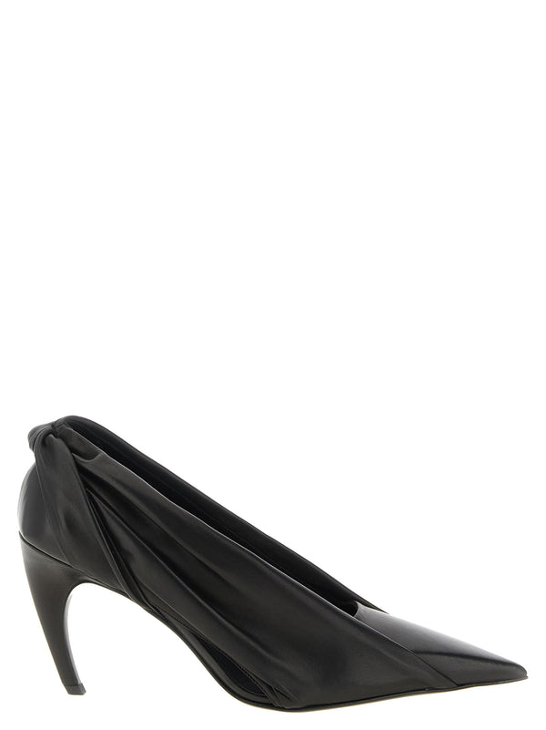 Black Calfskin High Heel Pumps