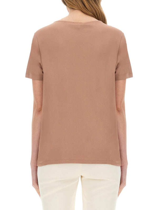 Regular Fit T-Shirt Nude Viscose T-shirts