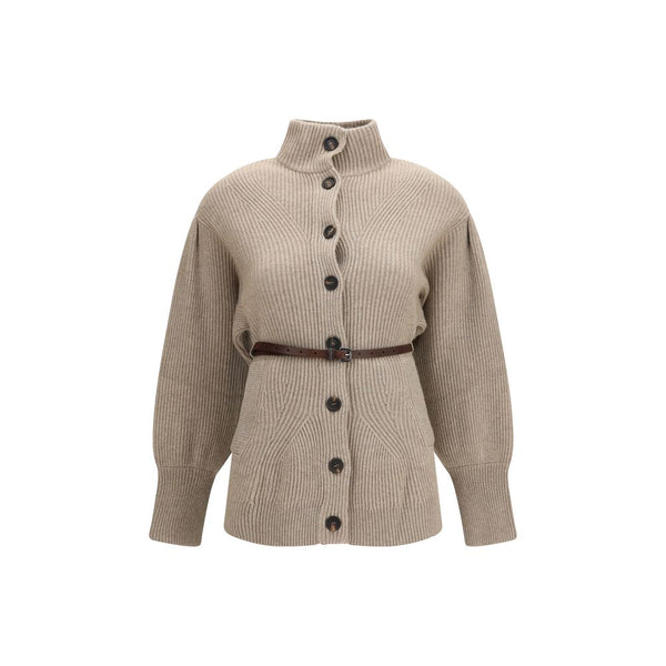Beige Wool Oves Aries Cardigan Clothing