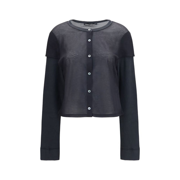 Black Cotton Cardigan Clothing