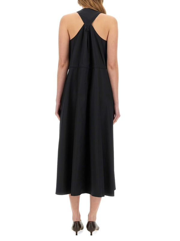 Poplin Dress Black Cotton