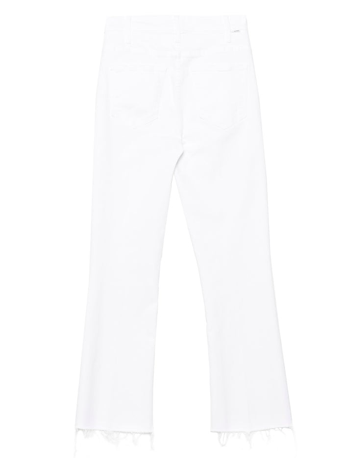 The Hustler Ankle Fray jeans White Cotton Polyester Elastane