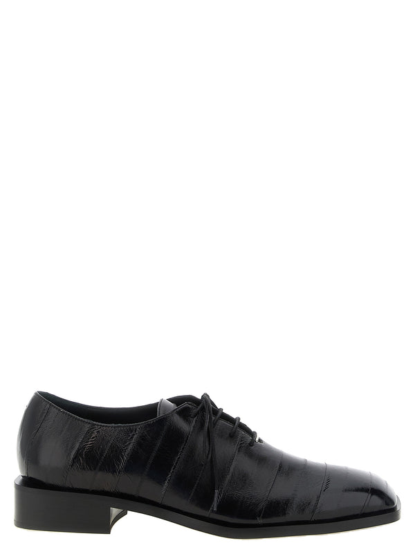 Black Leather Oxfords And Derbies Shoe