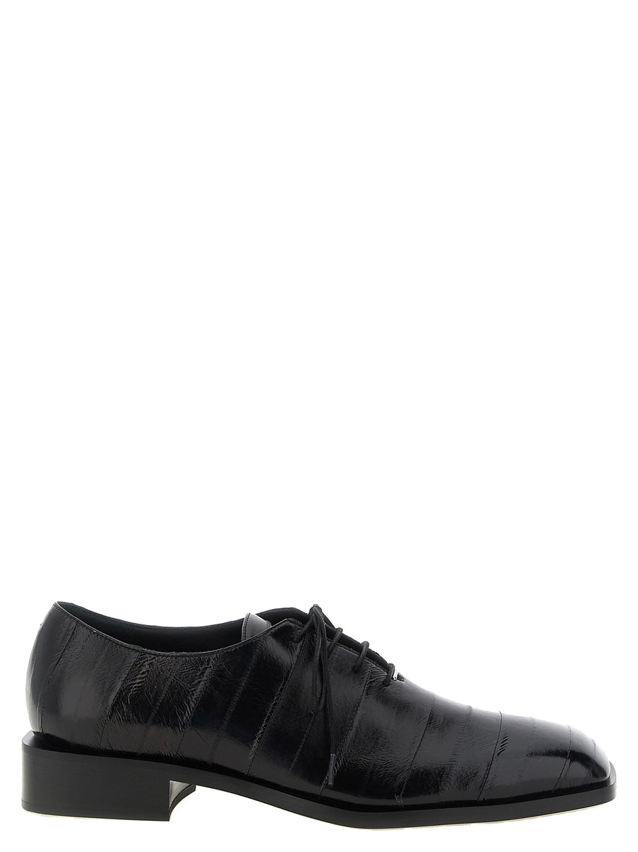 Black Leather Oxfords And Derbies Shoe