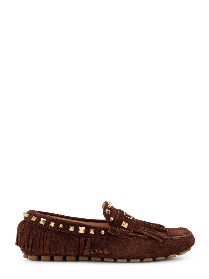 Valentino Garavani Flat Shoes Brown Suede