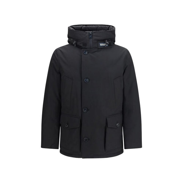 Black Cotton Shell Jacket Clothing