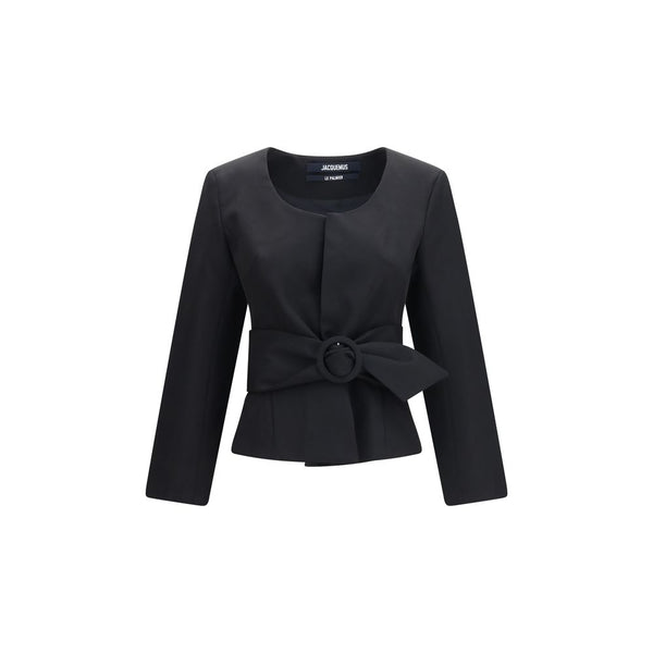 Black Wool Oves Aries Full-Length Jacket Clothing