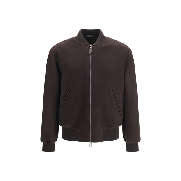 Brown Wool Oves Aries Bomber Clothing