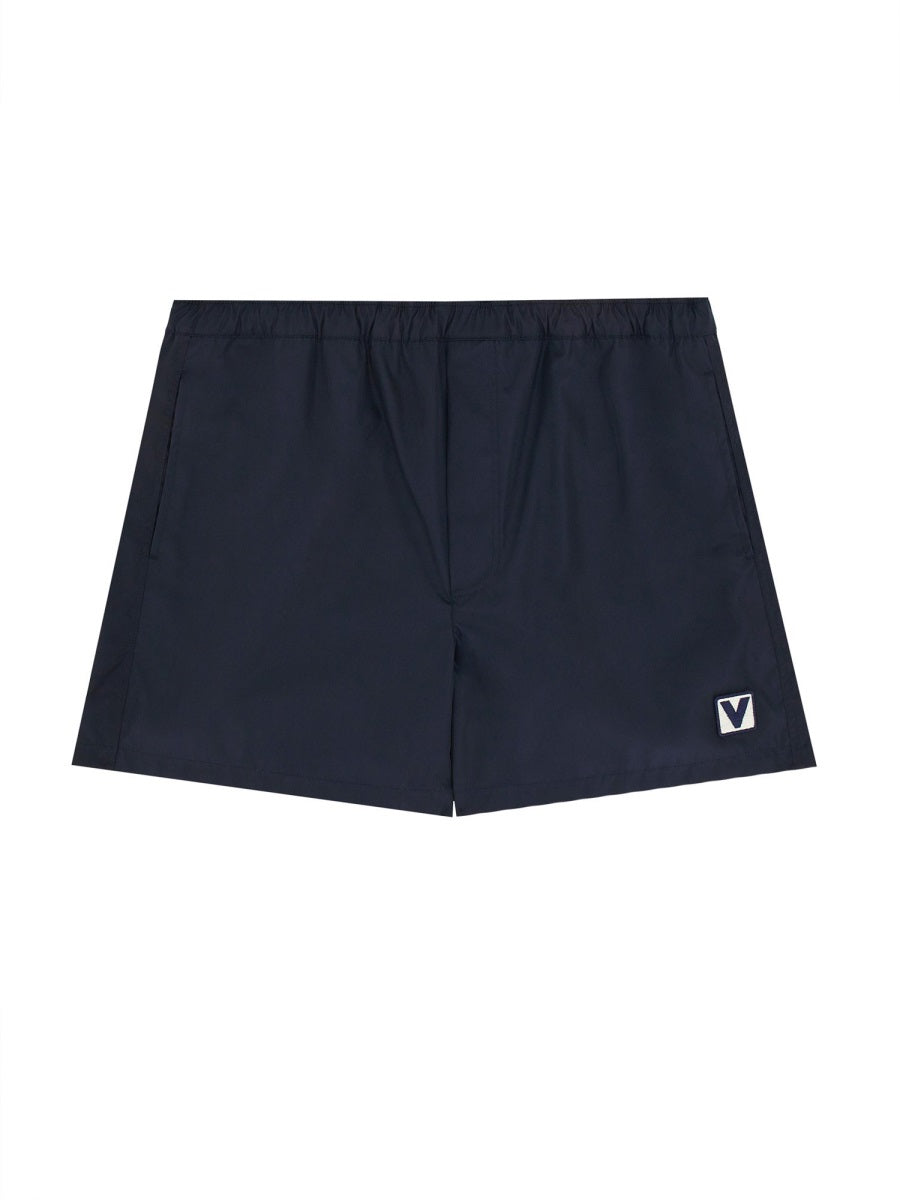 Boxer Swimsuit Blue Polyamide Swim Shorts