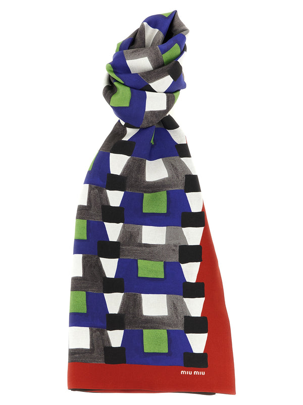 Multicolor Silk Scarf