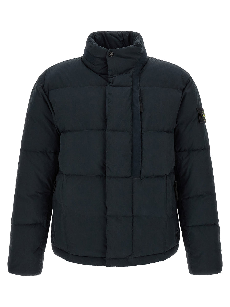 Blue Cotton Full-Length Jacket Clothing