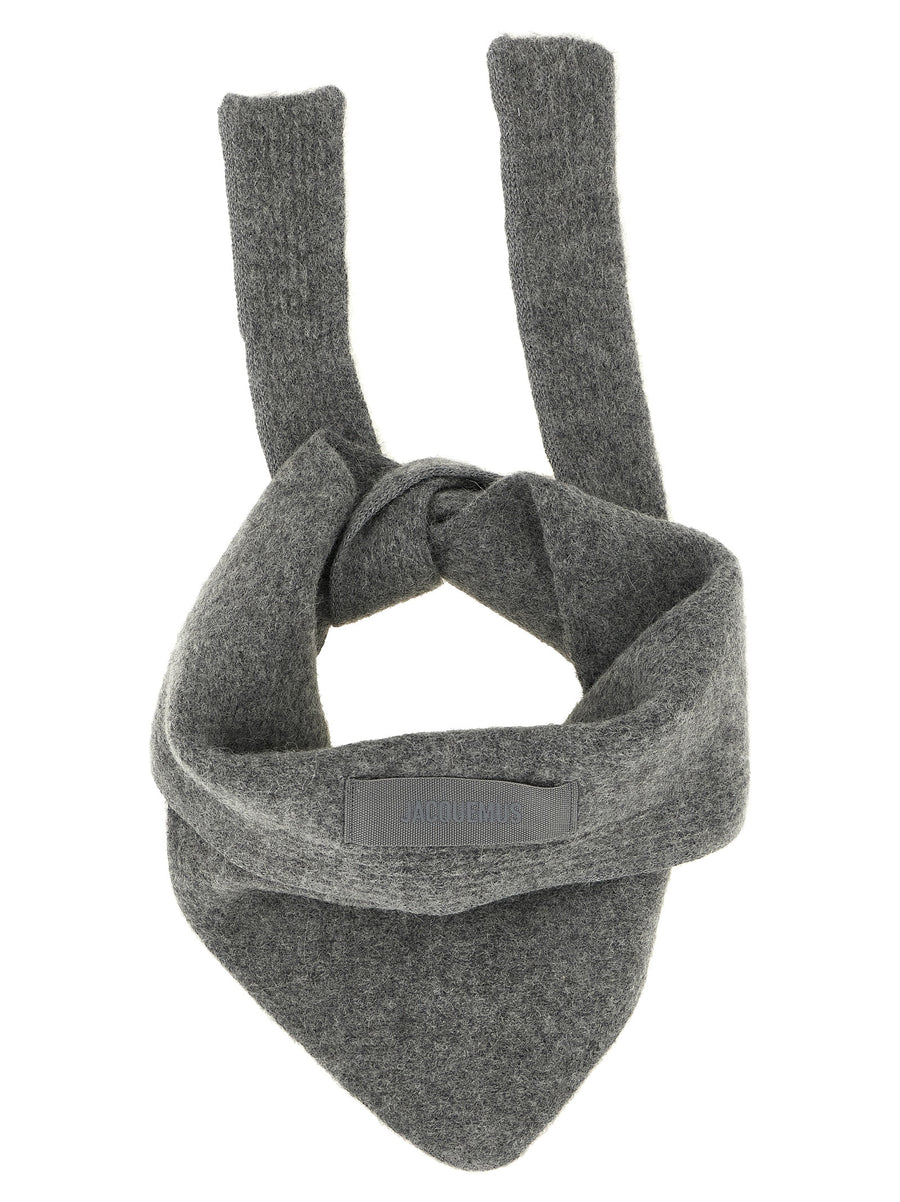 Gray Wool Scarf