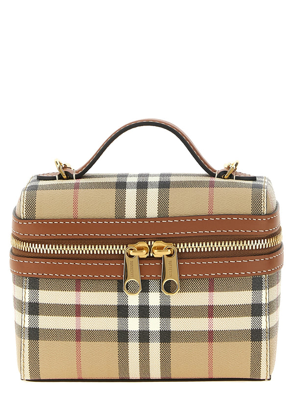 Beige Polyethylene Crossbody Bag