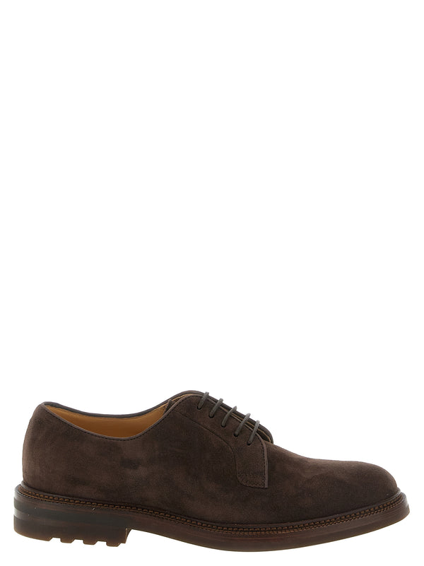 Brown Calfskin Oxfords And Derbies Shoe