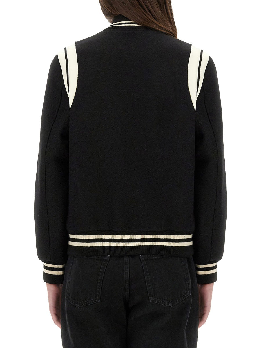 Wool Teddy Jacket Black Polyamide