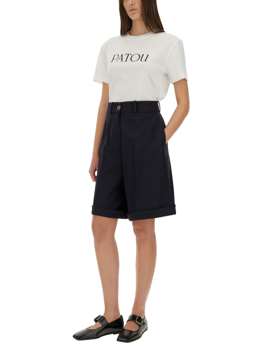 Logo Print T-Shirt White Cotton T-shirts