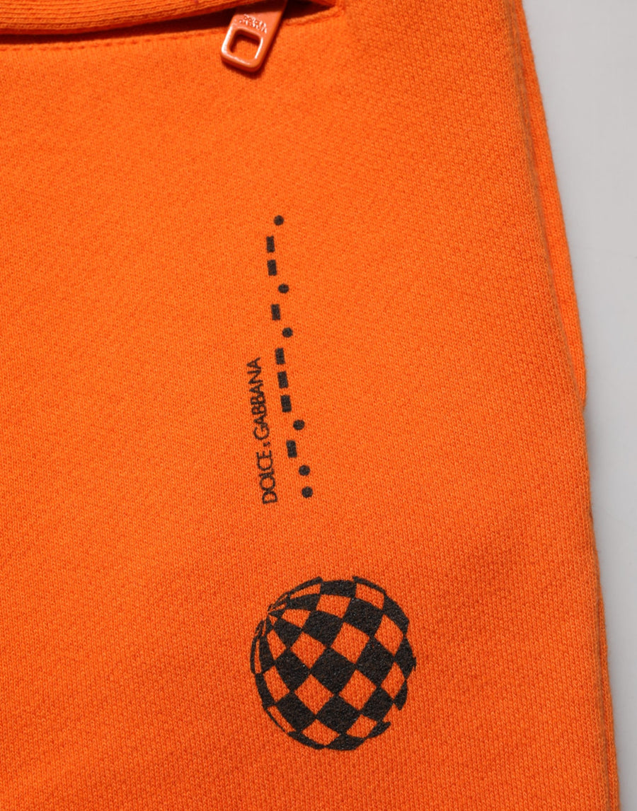 Orange Cotton Dgvib3 Men Trackpants Pants