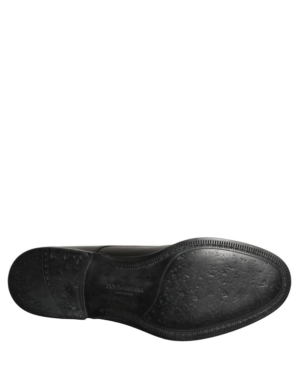 Black Calfskin Leather Derby Men Dress Shoes Calf