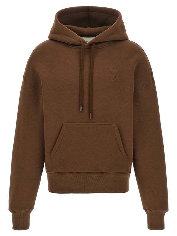 Brown Cotton Hoodie Clothing