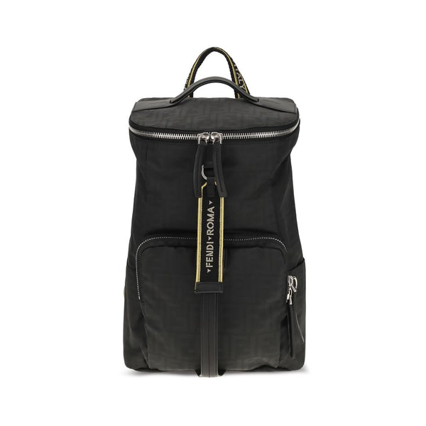 Black Polyester Backpack