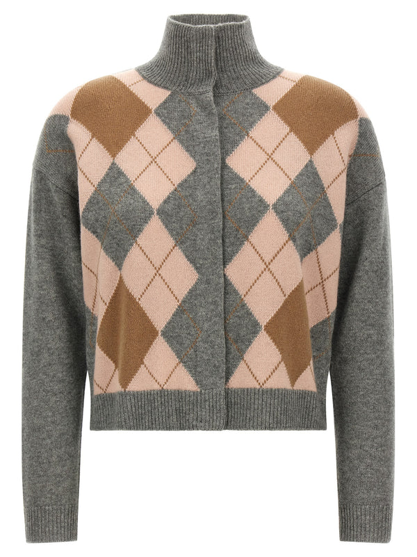 Gray Wool Cardigan Clothing