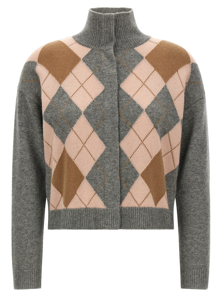 Gray Wool Cardigan Clothing