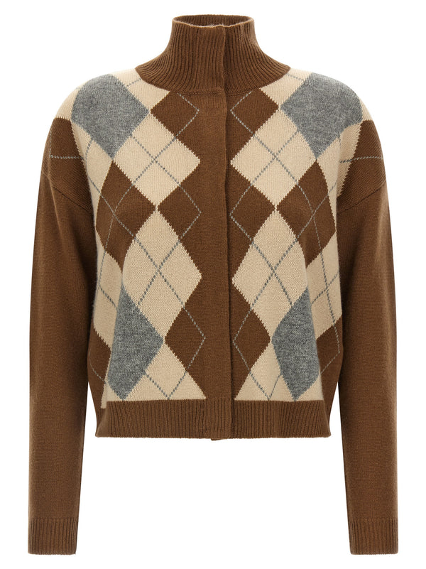 Brown Wool Cardigan Clothing