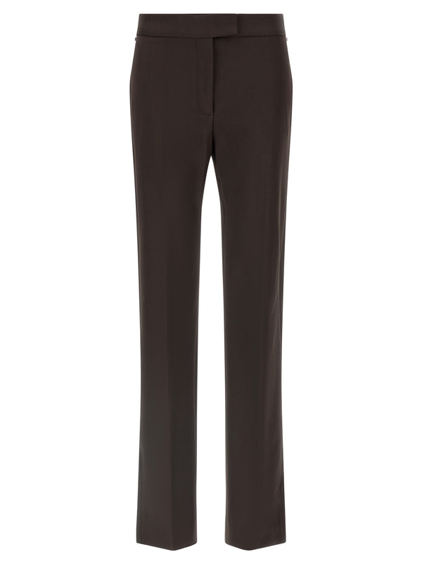 Brown Virgin Wool Dress Pants