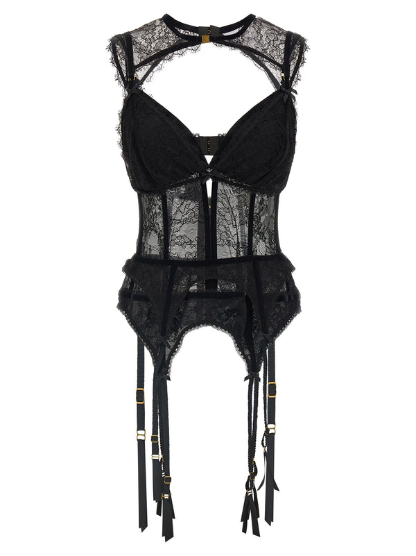 Black Polyamide Lingerie Clothing