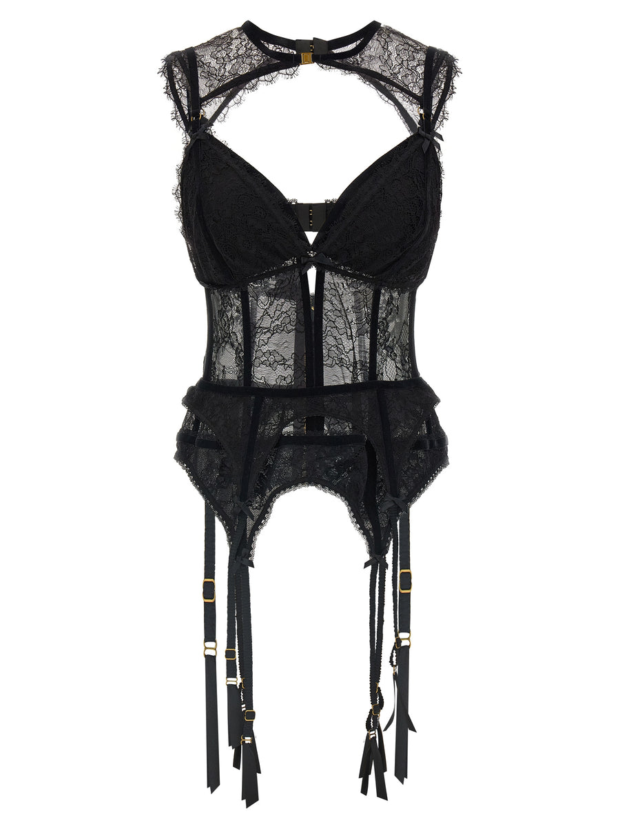 Black Polyamide Lingerie Clothing