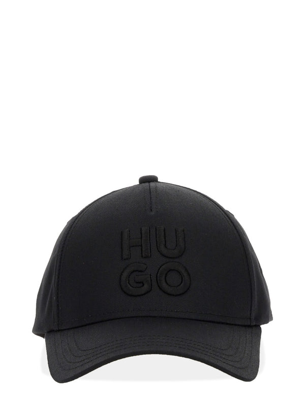 Baseball Hat With Logo Black Cotton