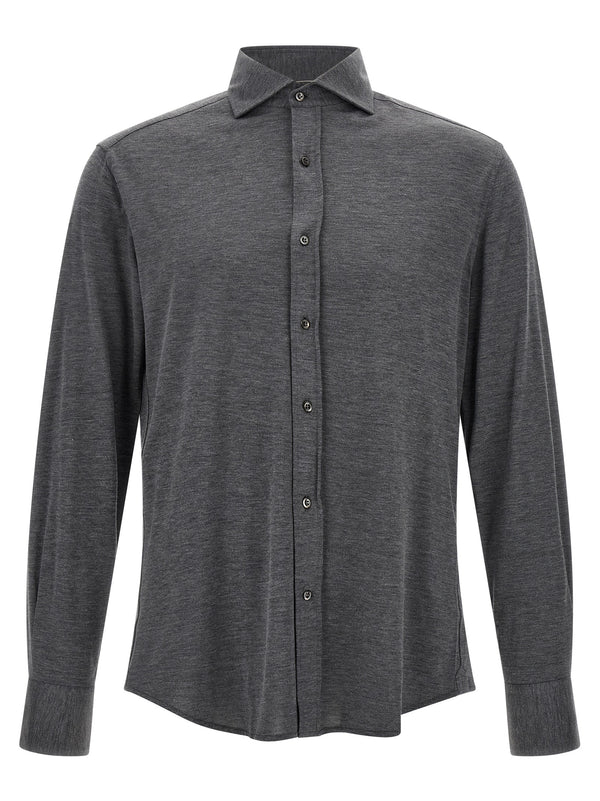 Gray Silk Blouse