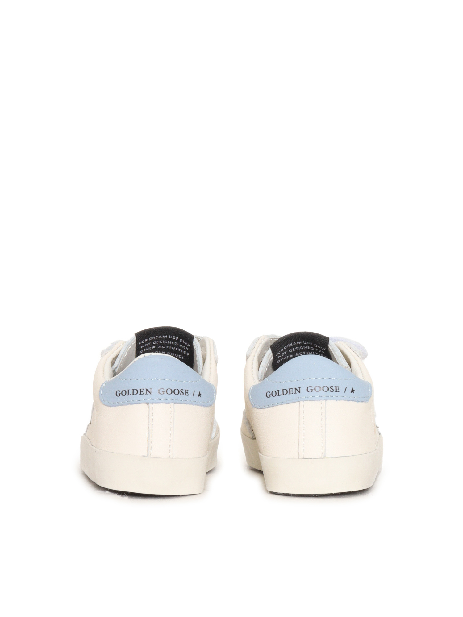 BABY SCHOOL SET NAPPA UPPER STRIPES AND STAR LEATHER HEEL White Kid Sneaker